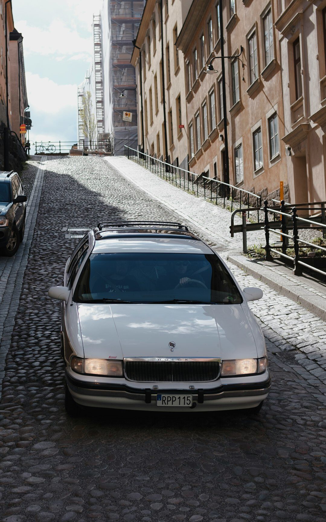 Vintage automobile parked on a cobblestone street in Colonia del Sacramento