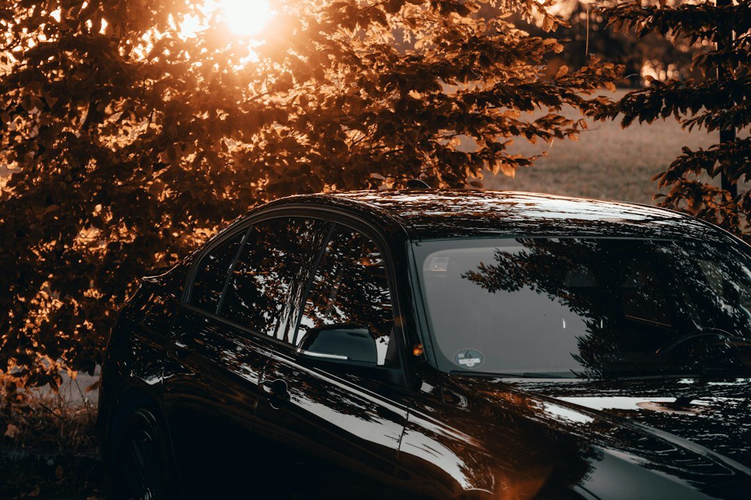 shiny car parked outdoors